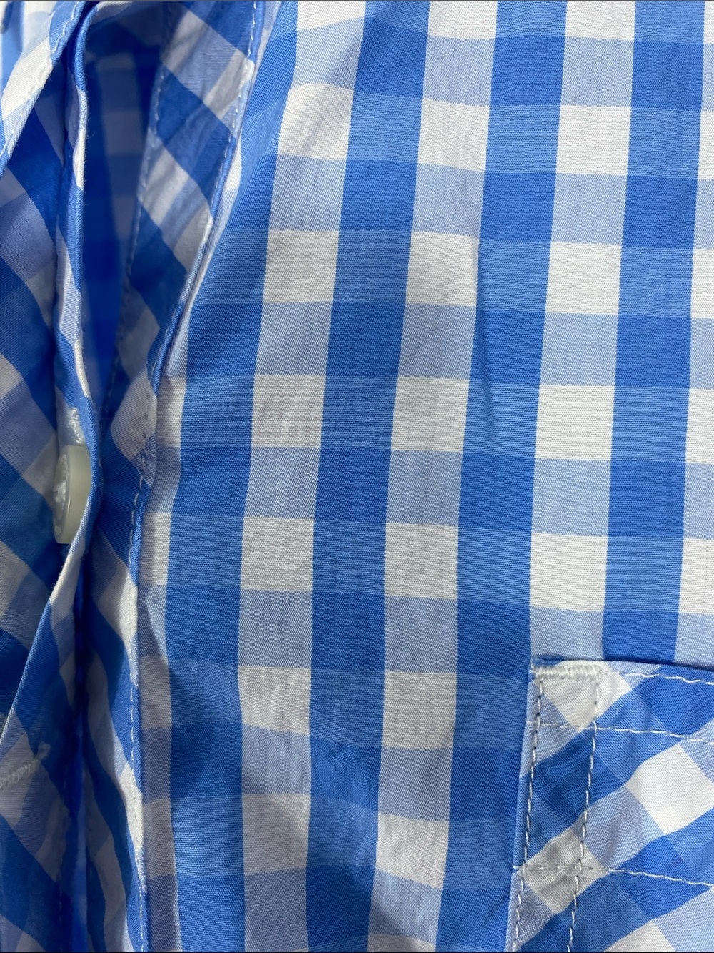 Vineyard Vines Blue and White Gingham Button-Down Shirt Size 8 100% Cotton - Picture 6 of 16